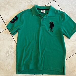 Boys green polo shirt